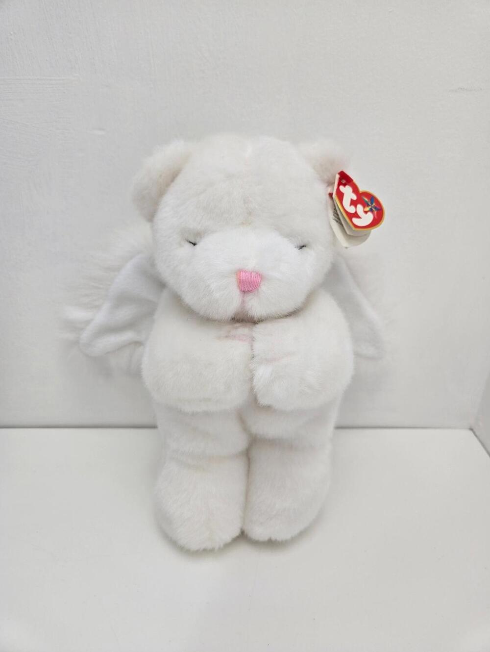 Ty Beanie Buddy “Blessed” the White Praying Bear with Wings (10 inch)